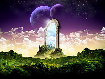 stargate, blue, haeven, sky, gate HD wallpaper