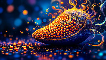 Lentil Glow: A Stunning Ultra, lentil, Abstract, colorful, Artwork, Digital Art HD wallpaper