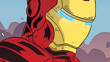 Iron Man Comic Cartoon Art, iron-man, superheroes, cartoon, artwork, artist, digital-art, behance HD wallpaper
