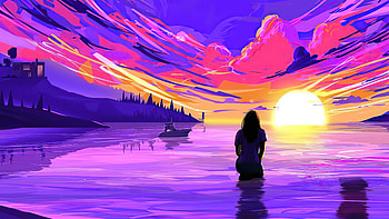 The Forever , retrowave, artist, artwork, digital-art HD wallpaper