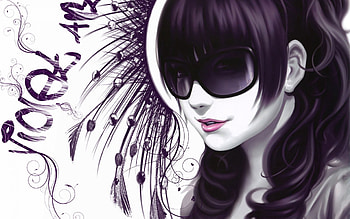 Vector, Girl, Style, Spectacles, Glasses HD wallpaper