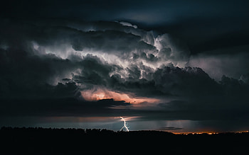Clouds thunder lightning, Landscape PC , , Thunder HD wallpaper