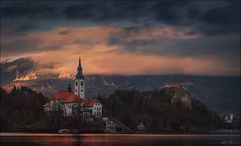Slovenia, nature, cloud, sunset HD wallpaper
