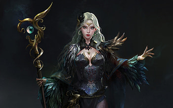Fantasy girl, art, fantasy, yelli, dark, girl HD wallpaper