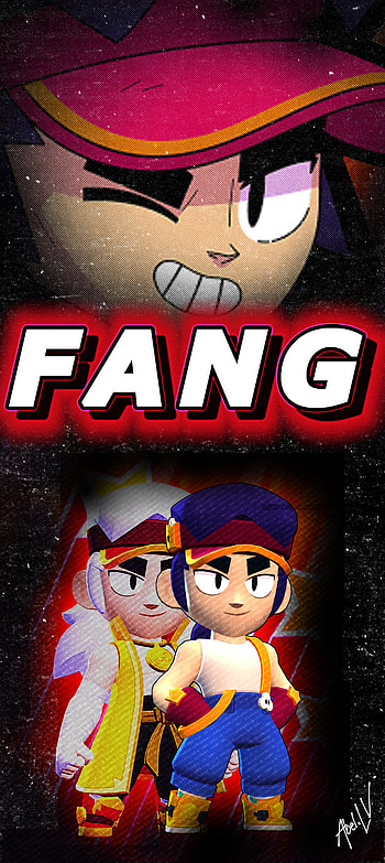 Fang Brawl Stars, red, art, Luchador HD phone wallpaper