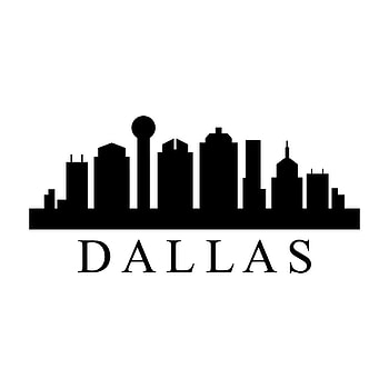 Dallas skyline, Auf weiem hintergrund dargestellt, Vektor kunst HD phone wallpaper