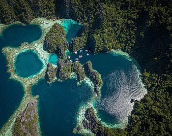 Nature, bay, aerial view HD wallpaper