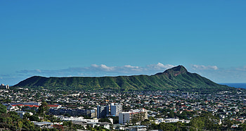 Nature, Sky, Mountains, City, Building HD wallpaper