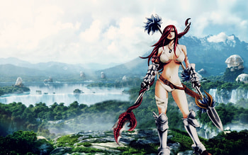 ... Erza Scarlet - In the valley by Altair-Ezio HD wallpaper