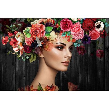 ღ, Flowers, Model, Woman, Wreath HD wallpaper