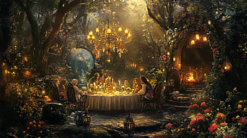 Enchanted Garden Party: A Fantasy, fantasy, enchanted forest, fairy tale HD wallpaper