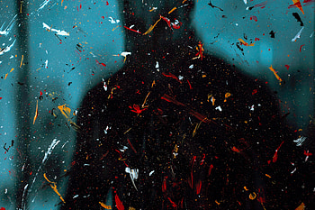 Abstract, Silhouette, Divorces, Spray, Blur, Smooth, Paint, Glass HD wallpaper