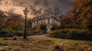 Landscape, Nature, House, Lamp, Lantern, Mainly Cloudy, Overcast HD wallpaper