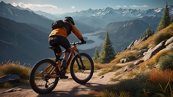 Downhill Ride, mountain bike, bike, mountain, cycling, biker HD wallpaper