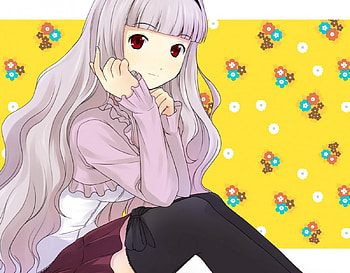 ~Ruby Eyes~, anime, shijou takane, pretty, idolmaster, red eyes, flowers, long hair HD wallpaper