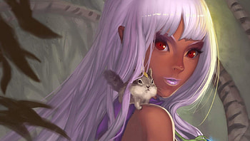 White Witch, eyes, girl, white, red HD wallpaper