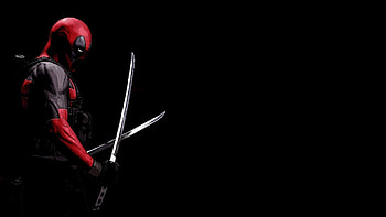 black Deadpool HD wallpaper