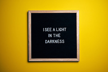 Text, light in the darkness, Slate, wooden frame HD wallpaper