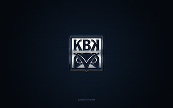 Kristiansund BK, Norwegian football club, blue logo, blue carbon fiber background, Eliteserien, football, Kristiansund, Norway, Kristiansund BK logo HD wallpaper