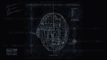 The Robots, blueprint, music, Daft Punk HD wallpaper