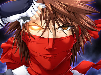 Strider Hiryu, games, mask, orange eyes, head, face, video games, brown hair, male, strider HD wallpaper
