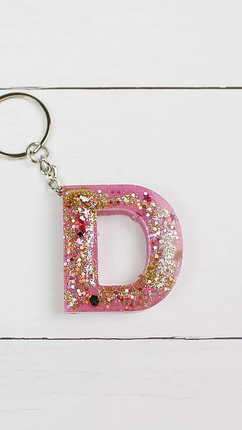 D Name, Pink Keychain, pink, keychain, glitter HD phone wallpaper