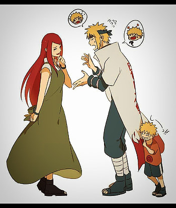 Naruto, minato, kushina HD phone wallpaper