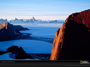 Queen Maud Land, Antarctica, snow, sky, mountains, ice, rock HD wallpaper
