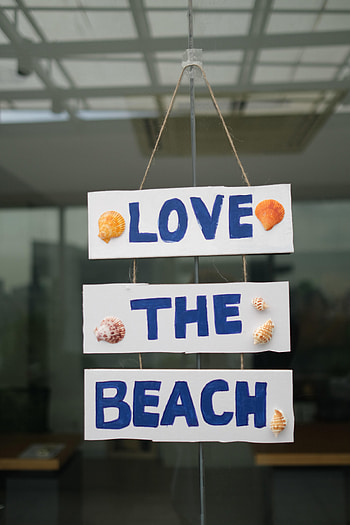 Beach, Shells, Words, Inscription, Sign, Signboard HD phone wallpaper