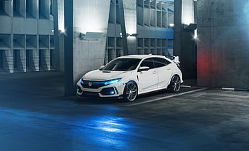 White, Honda Civic Type R, car HD wallpaper