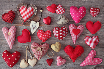 Hearts, Pink, Love, Wood, Tree, Cloth, Pads, Lettering, Inscriptions HD wallpaper