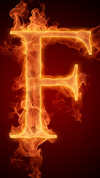 Letter F, Fire Alphabet HD phone wallpaper
