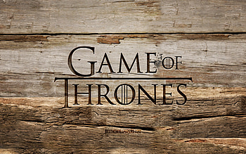 Game Of Thrones wooden logo, , wooden backgrounds, TV Series, Game Of Thrones logo, creative, wood carving, Game Of Thrones HD wallpaper