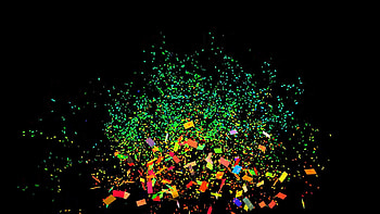 -2 - Confetti cannon full , confetti with black background - YouTube HD wallpaper