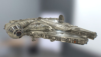 3D model, Millennium Falcon HD wallpaper