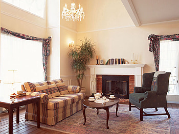 Miscellanea, Miscellaneous, Table, Style, Sofa, Armchair, Coziness, Comfort, Fireplace HD wallpaper