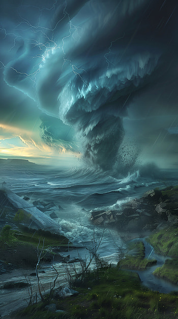 Hurricane Fury - Dramatic Storm HD phone wallpaper