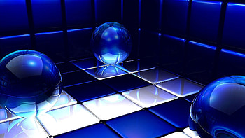 3D, Surface, Shadow, Neon, Balls HD wallpaper