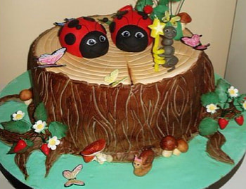 Ladybug Cake, Abstract, Green, graphy, Re, Ladybug, Black, Cake HD wallpaper