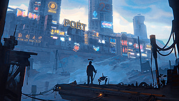 Charging At The Port, artist, artwork, digital-art, artstation HD wallpaper
