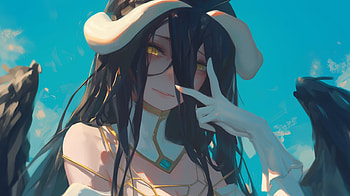Albedo's Graceful Gaze, Anime, Overlord, Albedo (Overlord) HD wallpaper