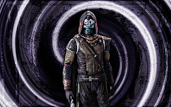 Cayde-6, gray grunge background, Destiny, Hunter Vanguard, vortex, Cayde-6 Destiny HD wallpaper