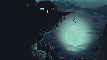 Not rescued but saved, night, blue, black, goddess, dark, halloween, moon, fantasy, luna, luminos HD wallpaper