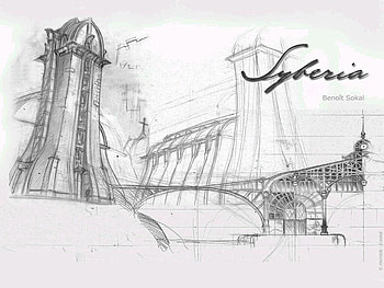 Syberia, design, machine, black and white HD wallpaper