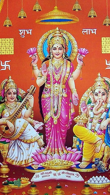 Laxmi Ganesh, Vinayagar HD phone wallpaper