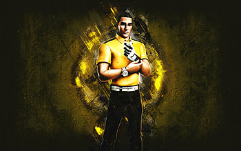 Fortnite Yellow Cart Champion Skin, Fortnite, main characters, yellow stone background, Yellow Cart Champion, Fortnite skins, Yellow Cart Champion Skin, Yellow Cart Champion Fortnite, Fortnite characters HD wallpaper