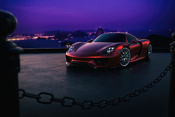 Porsche, Night, Cars, Side View, 918 HD wallpaper