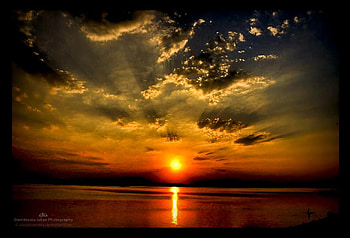 red painted sky, red, clouds, sky, nature, sun, dark, nice HD wallpaper