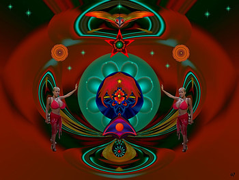 Cosmic Brain, eye candy, abstract, 3d, fractal, collage HD wallpaper