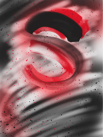 S letter, red, red and black, black HD phone wallpaper